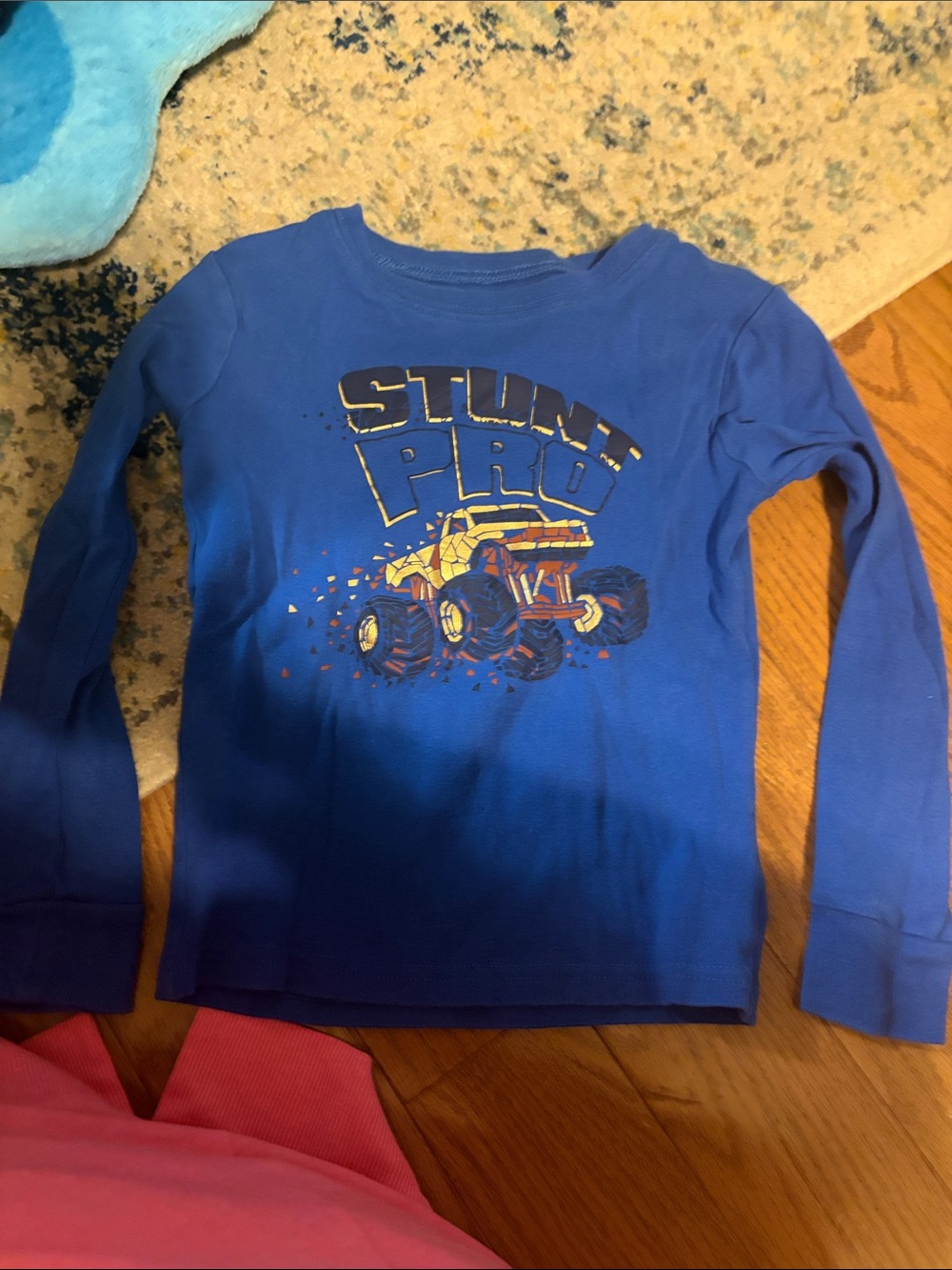 Carter's Bright Blue 'Stunt Pro' Monster Truck Long Sleeve Tee